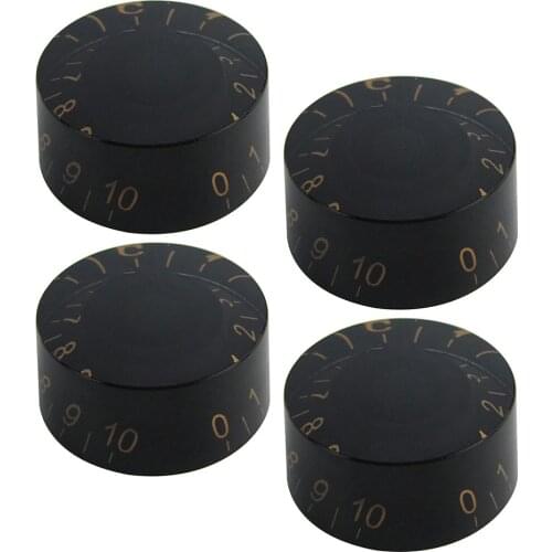 FLEOR 4pcs LP Electric Guitar Knobs Buttons Speed Control Knobs Black For LP SG Style Guitar Accessories