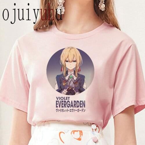 Violet Evergarden T Shirt Women Kawaii Harajuku Kawaii Shirt Unisex Summer Top TShirt Japanese Harajuku Graphic Tees Female