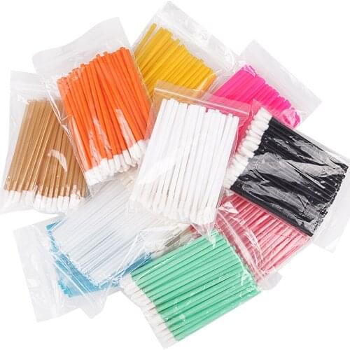 50pcs Disposable Lip Make Up Lipstick Brush Gloss Sticks Applicator Makeup Extension Portable Lip Brushes Beauty Cosmetics Tools