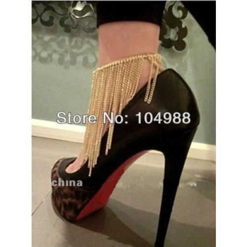 HOT SALE New Arrivals Multilayer Ankle Chain Unique Lady Loved Ankle Chain Boots Chain Heels Jewelry Silver/Gold Ankle Chain
