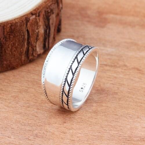 Fashion Women Rings Solid Vintage Simple Wedding Engagement Bands Lady Birthday Gift Classic Jewelry