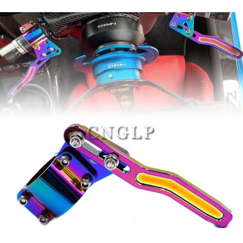 Neo chrome Aluminium Car Styling Adjustment Steering Wheel Turn Rod Extension Turn Signal Lever Position Up Kit Universal