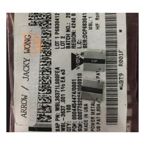 New and original DALE3637 0.001R 1L0 1% 3W VISHAY WSL36371L000FEA Alloy resistance