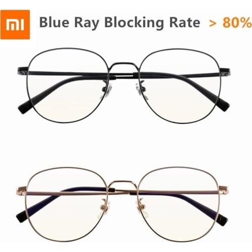 Xiaomi Mijia Anti-Blue Light Glasses Titanium Lightweight Over 80% Blue Light Blocking Computer Goggles Flat Glasses Unisex