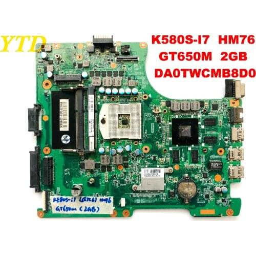 Original for HASEE K580S-i7 laptop motherboard K580S-I7 HM76 GT650M 2GB DA0TWCMB8D0 tested good free shipping