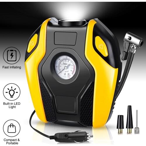 DC 12V Portable Car Air Compressor Digital Tire Inflator Air Pump 150 PSI Auto Air Pump For Car Motorcycle LED Light Tire Pump