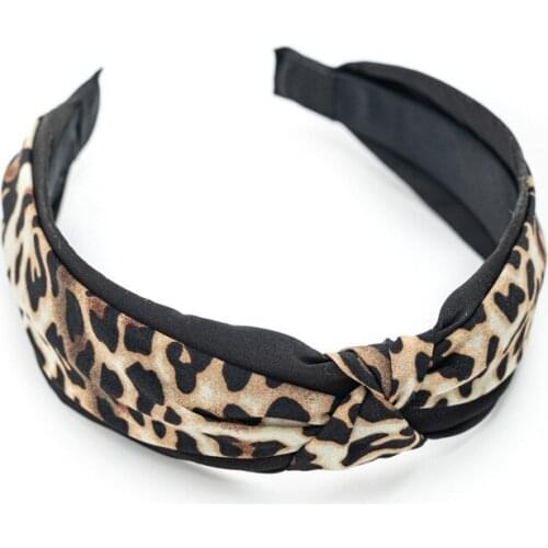 Brand Quality Leopard Prints Women Headbands Wide Side Girls Hairbands Knotted Hair Holder For Face Wash Hair Bands