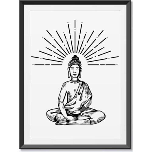 Newly Designed Meditating Buddha Relaxation Wall Decor Buddhism can choose with over 20+ different colors A0024