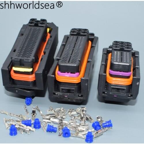 Shhworldsea 1set 81 Pin/Way ECU Automotive Connector 368376-1 368389-1 368382-1 Wiring Auto Plug 1J0906385C 1J0 906 385C