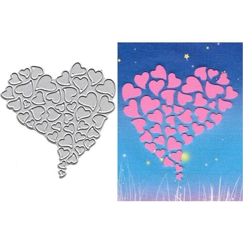 Heart Dies Clear Stamp And Die Embossing Folder Alum Card Making Decor Craft Molds Troqueles Scrapbooking Metal Cutting Die New