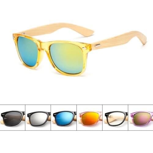 2018 Vintage UV Bamboo Frame sunglasses Women Brand Designer Classic Metal Sun Glasses Outdoor Wooden Legs Oculos De Sol