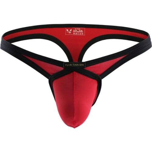 Sexy Men Thongs Mens Underwear T Back G String Briefs Sexy Breathable Patchwork Lingerie Jockstrap Men Panties Thong Low Waist