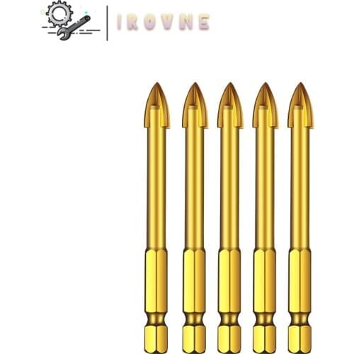 3-12MM Superhard Ceramic Glass Drill Bit Tungsten Carbide Hexagon Shank Cross Triangle Drilling Tool Metal Plastic Tile Cement