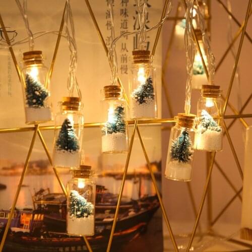 Wishing Bottle Led String Lights Christmas Decoration Battery Charged Drifting Bottle Festoon Led Light Christmas Tree Decor