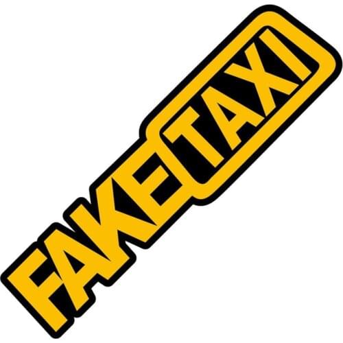 Warning Reflective FAKE TAXI Funny Vinyl Decals Waterproof FAKETAXI Car Window Stickers Automobiles Decoration Auto Accessories