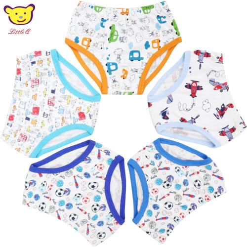 Baby 5 Pieces/Lot Panties Children 100% Cotton underwear for boys 2 to 5 years old kids clothing