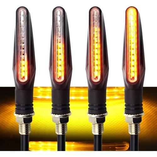 Universal Motorcycle Turn Signal Lights Blinker stop signal Bulb Amber Flowing Flasher Light for Honda Kawasaki Suzuki Yamaha