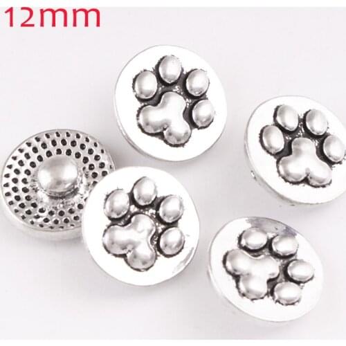 XH3042 12mm dog Metal Small snaps button ( fit 12mm bracelet)