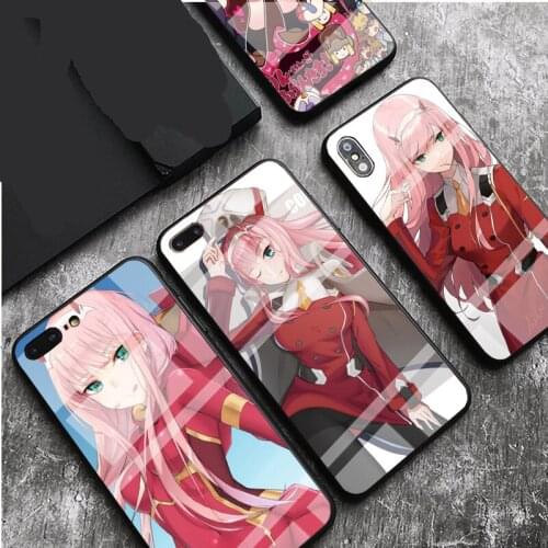 1pcs Cartoon Anime DARLING in the FRANXX Phone Case for IPhone Mobile Phone Protect Cover Cosplay Prop Girl Boy Birthday Gift
