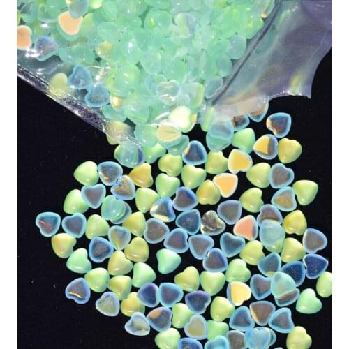 100pcs 10colors Nail art decoration Heart/ Drop cat eye stone cabochons for Nail art Rhinestone Gemstone for Nail Art (5-6mm)