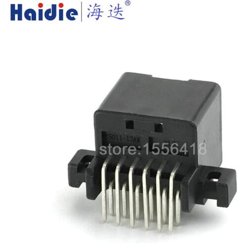 2sets 12pin auto pcb male plug of 174045-2 plastic bent pin wiring cable connector 174051-2