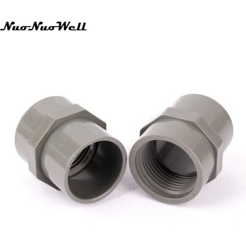 2pcs NuoNuoWell 1"-32mm Female Thread Connector Garden Micro Drip Irrigation Watering System Fittings Hose Connector Parts