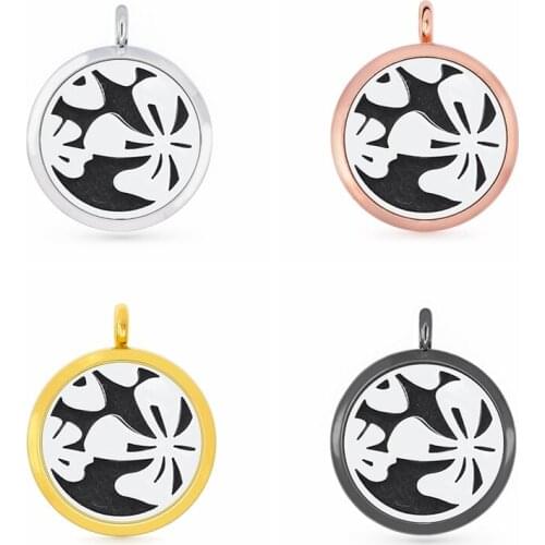 30mm Hollow Flower Blossoms Aromatherapy Essential Oil Perfume Diffuser Locket Pendant with 6pcs PadS Fit Necklace key Chains