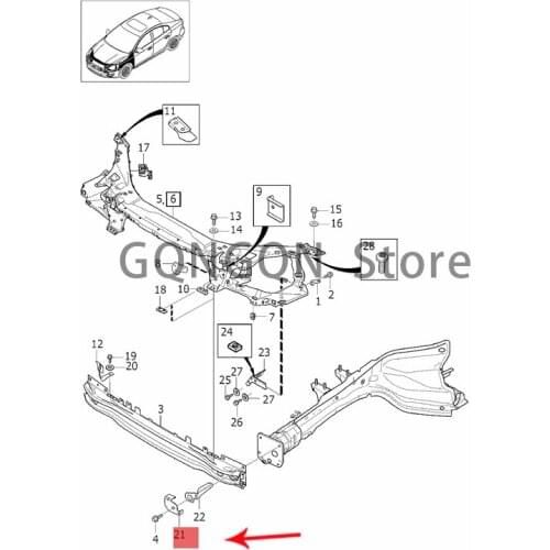 CAR stent 2011-2019vol voxc60 v60 cross country v60 s60l s60 cross country s60 front bumper buckle front bumper bracket