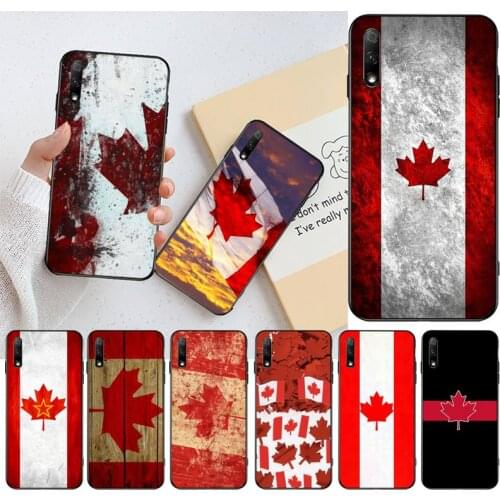 Canada flag Red Maple DIY Painted Bling Phone Case for Huawei Honor 30 20 10 9 8 8x 8c v30 Lite view pro