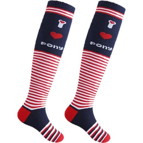 Horse Riding Socks Girls Boys Kids Equestrian Long Socks Horse Rider Accessories 2 Pair/Pack Cotton Horseback Teenagers Socks