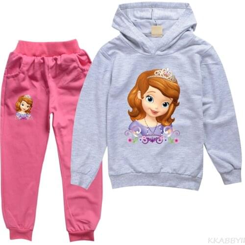 Disney Kids Clothing Sets Cartoon Children Boys Girls Clothes Kids Hooded Pants 2 Pcs Suits