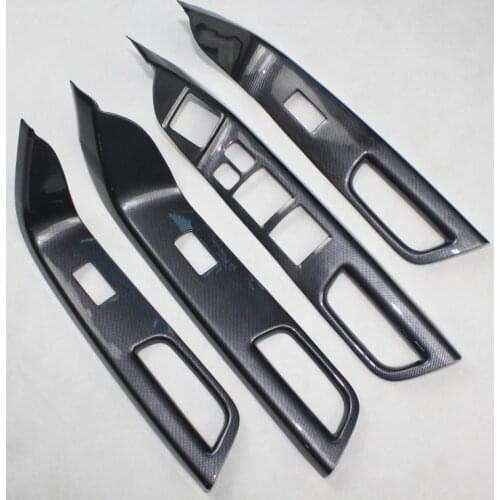 For Mitsubishi ASX 2013-2018 Car Inner Window Lift Switch Panel Cover Trim Car moulding styling sticker