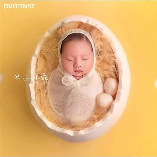 Dvotinst Newborn Photography Props for Baby Posing Mini White Egg Poser Fotografia Backdrops Studio Shooting Photo Props