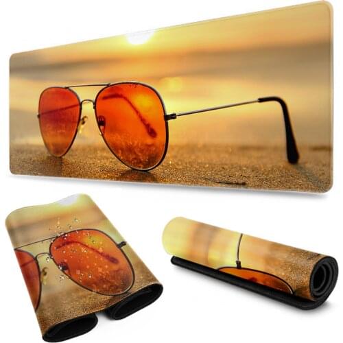 Coconut Sunglasses Ocean Wave Mouse Pad Gaming Mouse Pad Keyboard Table Mat Desk Blanket Mouse Pad Computer Notebook Pad