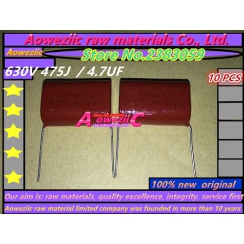 Aoweziic CBB capacitor 630V 475J 4.7UF 475J 630V CBB22 metallized film capacitance P30MM