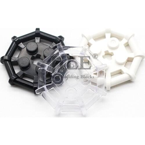 Moc Plate Modified 2x2 with Bar Frame Octagonal 30033 DIY Creative Enlighten Building Block Brick Compatible Assembles Particles