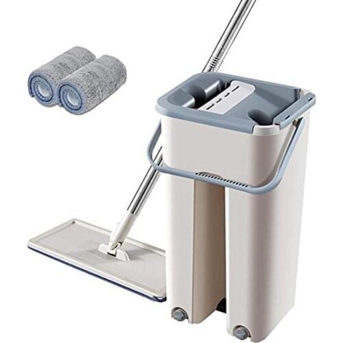 Lazy Man Free Hand-washing Flat Scraper Mop Microfiber Mop Mop Bucket Rod Mop Practical cleaning tools