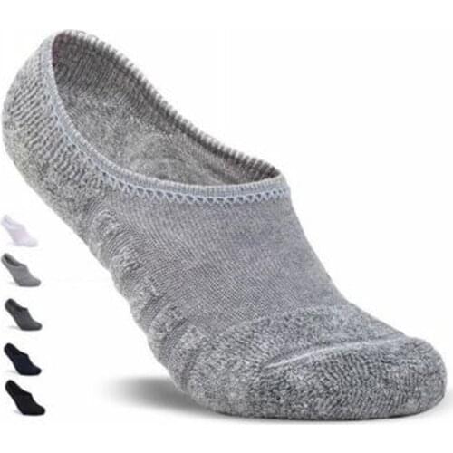 Fashion Invisible Socks Slippers Shallow Mouth Thick towel bottom Anti-friction Men Socks Cotton No Show Socks Male