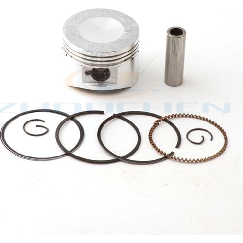 Motorcycle Piston Ring Pin Set Kit Assembly 52.4mm Piston Ring Caliber 13mm For 110cc 125cc ATV Dirt Bike Go Kart Engine
