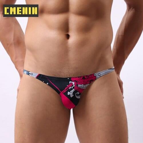 Breathable Cotton Gay Sexy underwear Men Jockstrap Briefs Print sissy Men Bikini Mens Underwear Male Underwear Srting Man