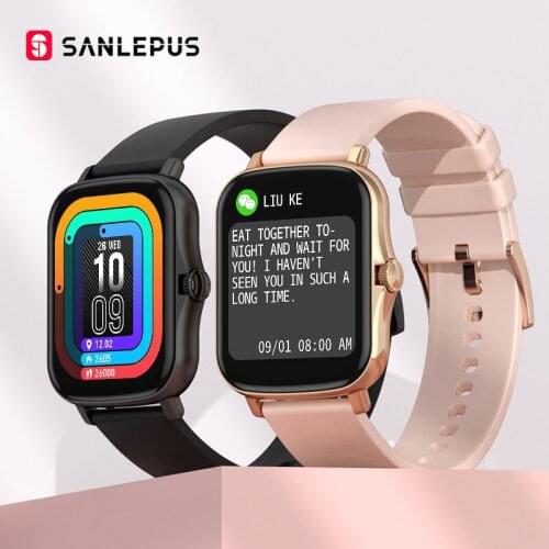 SANLEPUS 2021 New Smart Watch Waterproof Fitness Bracelet Men Women Smartwatch Heart Rate Monitor GTS 2 For Android iOS