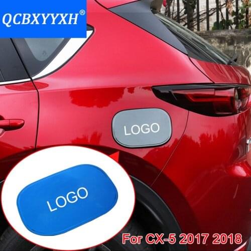 QCBXYYXH For Mazda CX-5 2017 2018 Car Styling Stainless Steel Fuel Tank Cap Decorate Sequins Cover External Decoration Sequins