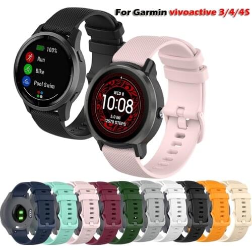 18 20 22mm Wrist Straps Band For Garmin Venu Vivoactive 3 4S 4 Silicone WatchBands Replacement Vivoactive3 Smartwatch Bracelet