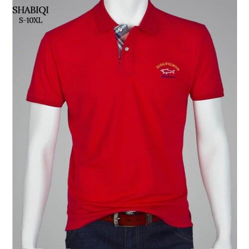 SHABIQI Classic Brand Men shirt Men Polo Shirt Men Short Sleeve Polos Shirt T Designer Polo Shirt Plus Size 6XL 7XL 8XL 9XL 10XL