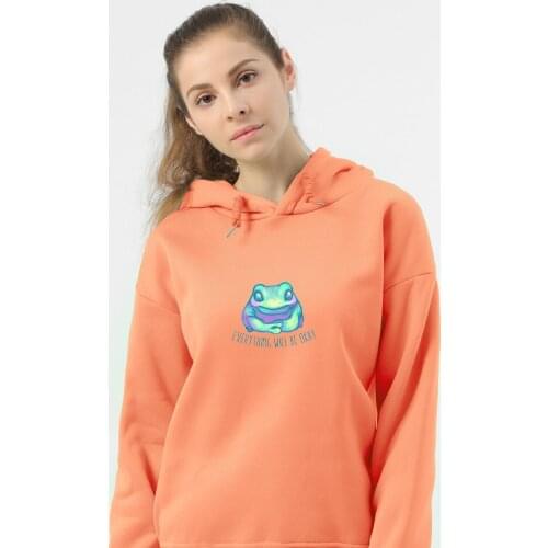 Cute Frog Hoodie Funny Graphic Oversized Harajuku Sweatshirt Jogging Femme Long Sleeve Best Friend Sweatshirts Ladies Sweatsuit