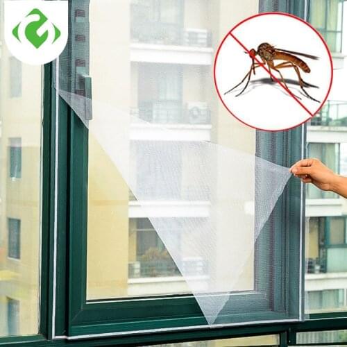 Loop Fastener Window Screens Polyester Fiber fly screen plastic curtain for Window Mosquito net DIY Gauze curtain Free cutting
