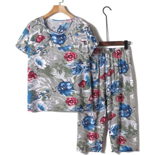 Satin Stripe Flower Printing Women Clothes New Arrival 2021 Female Comfortable Set Of Two Fashion Pieces High Quality Pajama