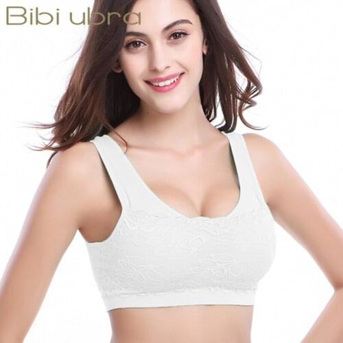 Women Bodybuilding Fitness Yoga Seamless Tank Workout Racerback Stretch Padded Crop Breathable Lace Tops Sports Push Up Bra