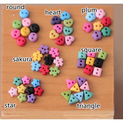0.5MM Colorful Candy Button Children DIY Handmade Patchwork Mini Star Decoration Button 20pcs/pack