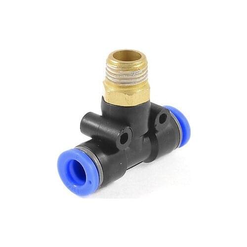 1/4" PT Male Thread to 8mm T Shape Air Pneumatic Quick Joint Coupler Adapter